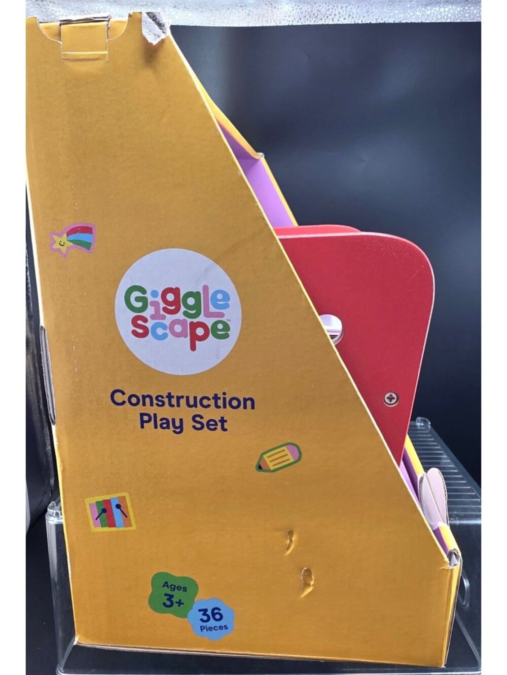 Gigglescape Construction Play Set 36-Piece With Electric Drill & Wooden Toolbox - Picture 12 of 12